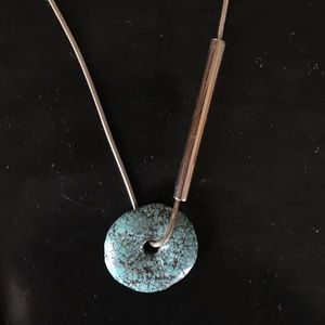 Silver necklace + removable pendants